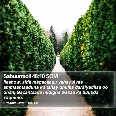 Sabuurradii 48:10 SOM Bible Verse Image
