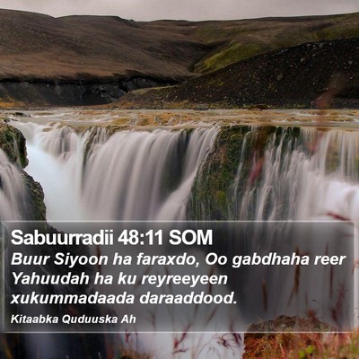 Sabuurradii 48:11 SOM Bible Verse Image