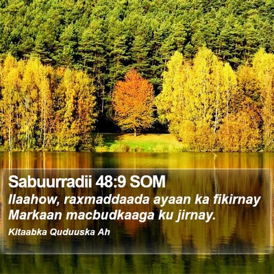 Sabuurradii 48:9 SOM Bible Verse Image