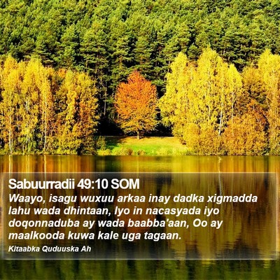 Sabuurradii 49:10 SOM Bible Verse Image