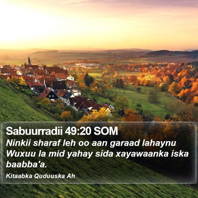 Sabuurradii 49:20 SOM Bible Verse Image