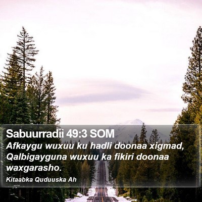 Sabuurradii 49:3 SOM Bible Verse Image