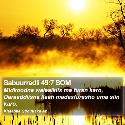 Sabuurradii 49:7 SOM Bible Verse Image