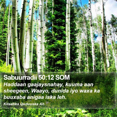 Sabuurradii 50:12 SOM Bible Verse Image