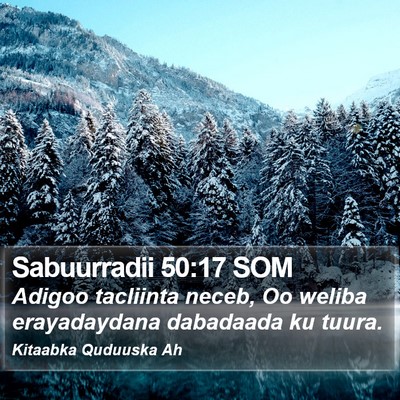 Sabuurradii 50:17 SOM Bible Verse Image