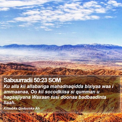 Sabuurradii 50:23 SOM Bible Verse Image
