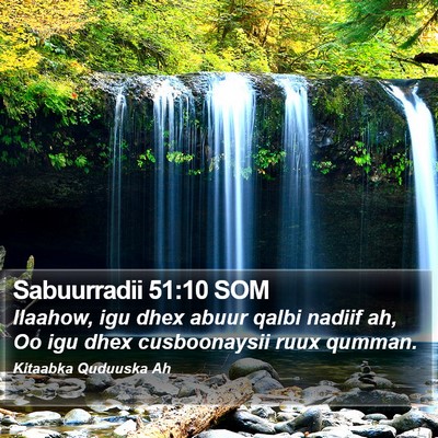 Sabuurradii 51:10 SOM Bible Verse Image