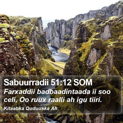 Sabuurradii 51:12 SOM Bible Verse Image