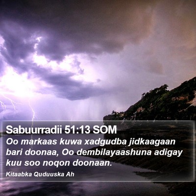 Sabuurradii 51:13 SOM Bible Verse Image