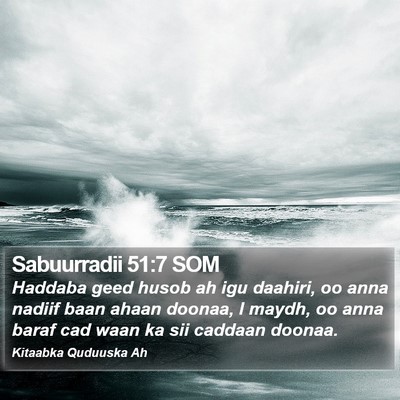 Sabuurradii 51:7 SOM Bible Verse Image