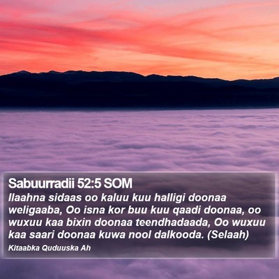 Sabuurradii 52:5 SOM Bible Verse Image