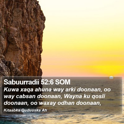Sabuurradii 52:6 SOM Bible Verse Image
