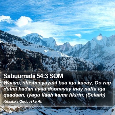 Sabuurradii 54:3 SOM Bible Verse Image