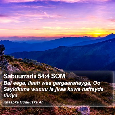 Sabuurradii 54:4 SOM Bible Verse Image