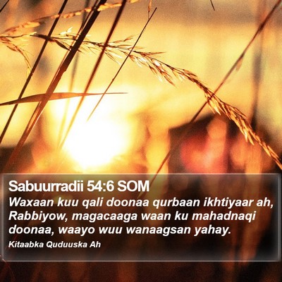Sabuurradii 54:6 SOM Bible Verse Image