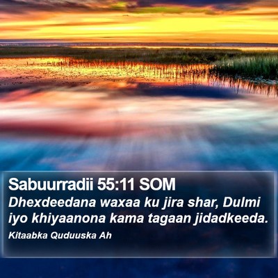 Sabuurradii 55:11 SOM Bible Verse Image