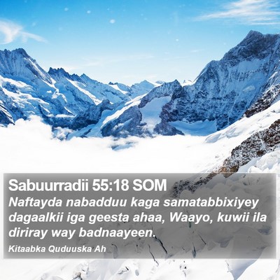 Sabuurradii 55:18 SOM Bible Verse Image