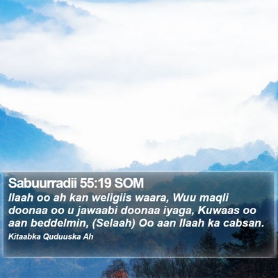 Sabuurradii 55:19 SOM Bible Verse Image