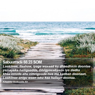 Sabuurradii 55:23 SOM Bible Verse Image