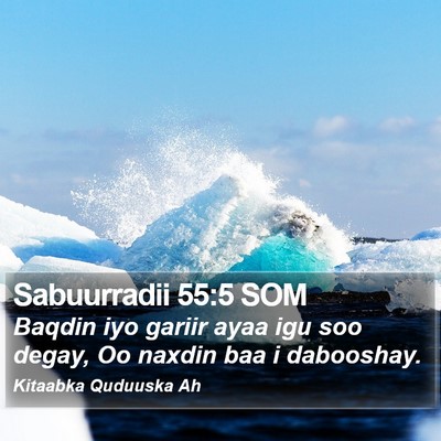 Sabuurradii 55:5 SOM Bible Verse Image