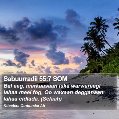 Sabuurradii 55:7 SOM Bible Verse Image