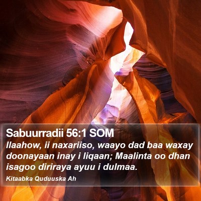Sabuurradii 56:1 SOM Bible Verse Image