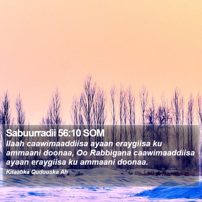 Sabuurradii 56:10 SOM Bible Verse Image