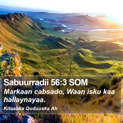 Sabuurradii 56:3 SOM Bible Verse Image