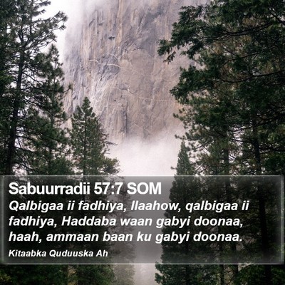 Sabuurradii 57:7 SOM Bible Verse Image