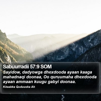 Sabuurradii 57:9 SOM Bible Verse Image