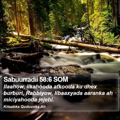 Sabuurradii 58:6 SOM Bible Verse Image