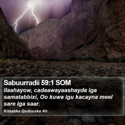 Sabuurradii 59:1 SOM Bible Verse Image