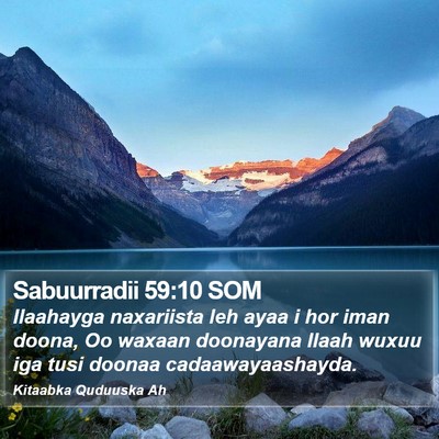 Sabuurradii 59:10 SOM Bible Verse Image