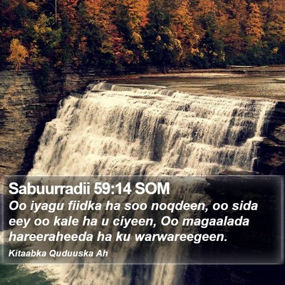 Sabuurradii 59:14 SOM Bible Verse Image