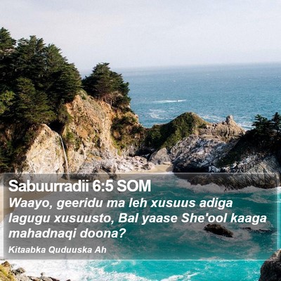 Sabuurradii 6:5 SOM Bible Verse Image