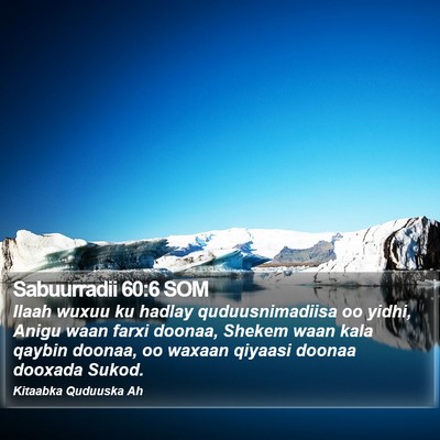 Sabuurradii 60:6 SOM Bible Verse Image