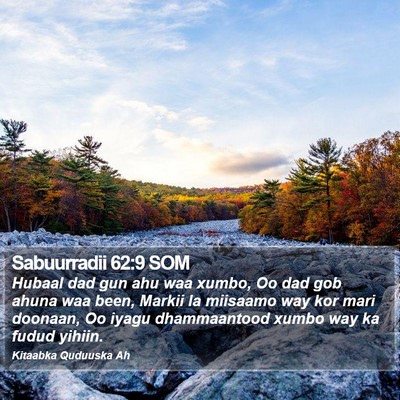 Sabuurradii 62:9 SOM Bible Verse Image