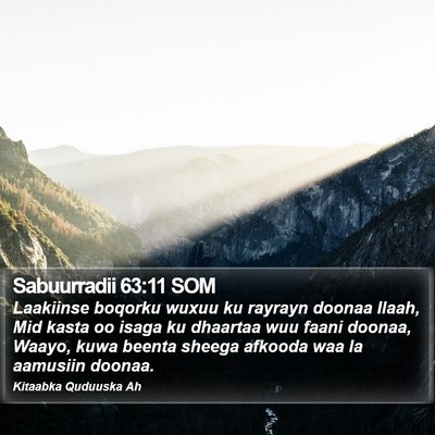 Sabuurradii 63:11 SOM Bible Verse Image