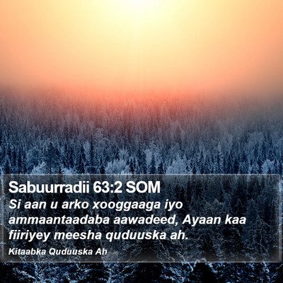 Sabuurradii 63:2 SOM Bible Verse Image