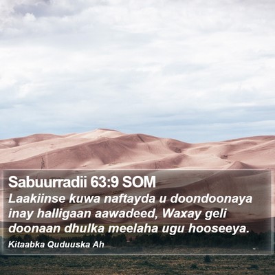 Sabuurradii 63:9 SOM Bible Verse Image