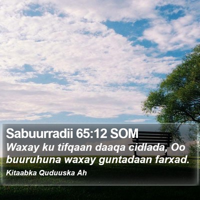 Sabuurradii 65:12 SOM Bible Verse Image