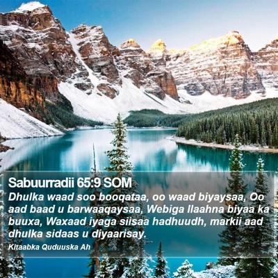 Sabuurradii 65:9 SOM Bible Verse Image