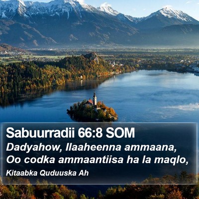 Sabuurradii 66:8 SOM Bible Verse Image