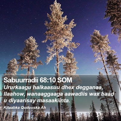 Sabuurradii 68:10 SOM Bible Verse Image