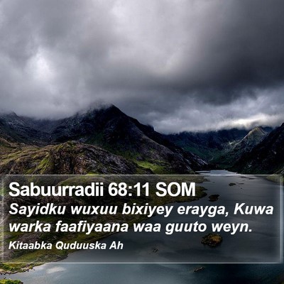 Sabuurradii 68:11 SOM Bible Verse Image