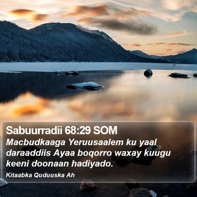 Sabuurradii 68:29 SOM Bible Verse Image