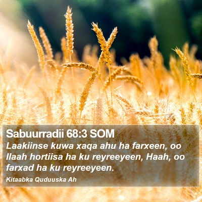 Sabuurradii 68:3 SOM Bible Verse Image