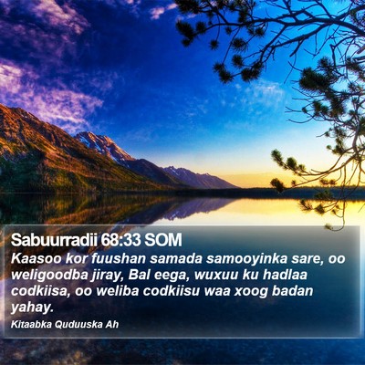 Sabuurradii 68:33 SOM Bible Verse Image