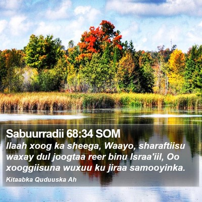 Sabuurradii 68:34 SOM Bible Verse Image