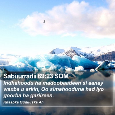 Sabuurradii 69:23 SOM Bible Verse Image